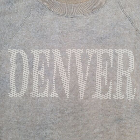 Vintage 80s Denver Sweatshirt Womens XL 21x25 Spellout USA - Picture 12 of 15